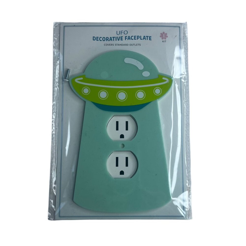 UFO Decorative Faceplate For Standard Outlets Plugs Green New